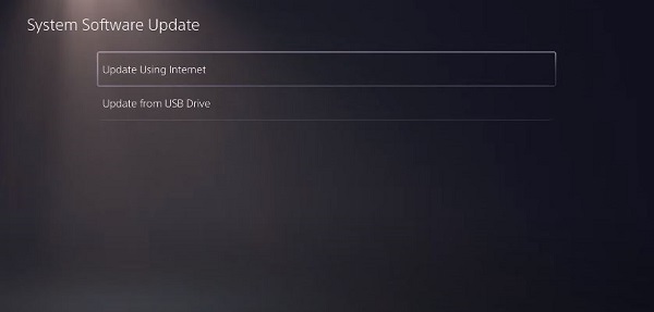 software update options ps5