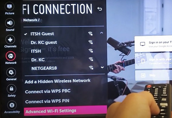 click on advanced Wi-Fi settings