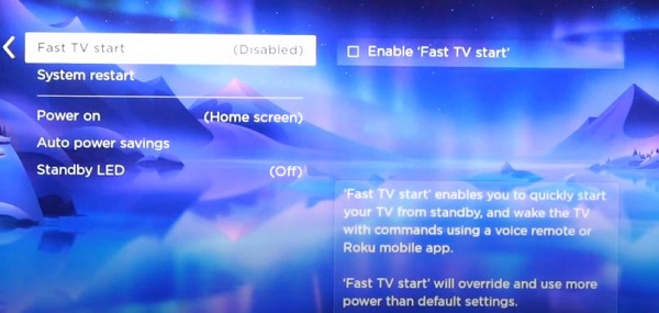 disable fast tv start