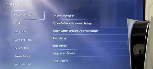open system software settings