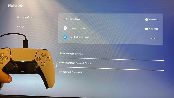 ps5 connection status