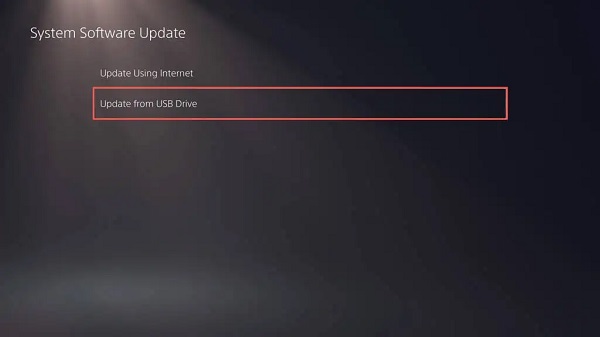 ps5 software update using usb