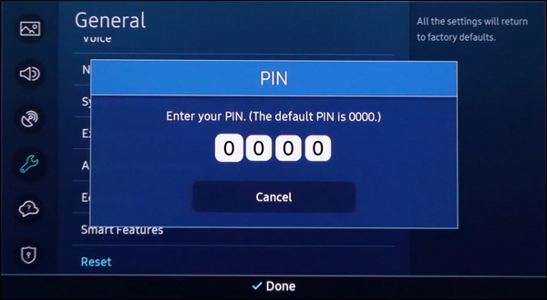 Enter the security PIN