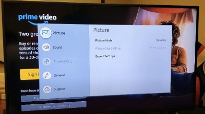 Samsung TV broadcasting not available