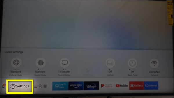 Samsung tv settings