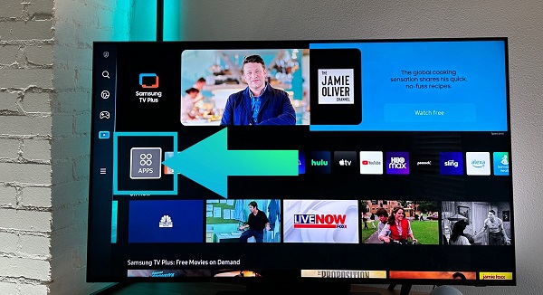 apps menu on samsung tv homescreen
