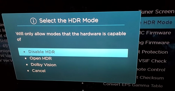 disable HDR on Roku TV
