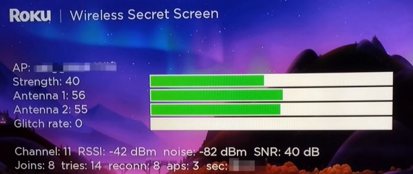 Roku wireless secret screen