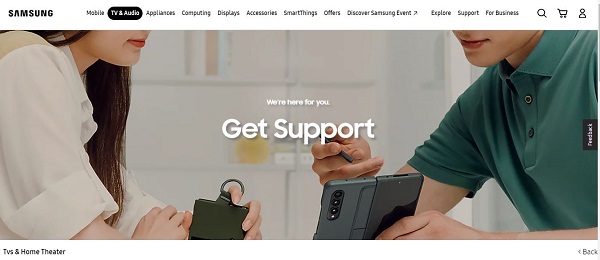 samsung support for tv