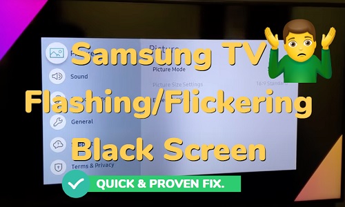 Samsung TV flickering black screen