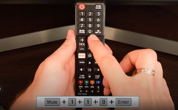 turn on service menu samsung smart tv