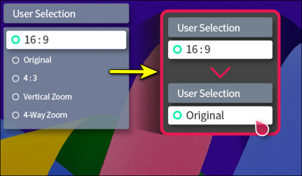 Select another Aspect Ratio option from the list