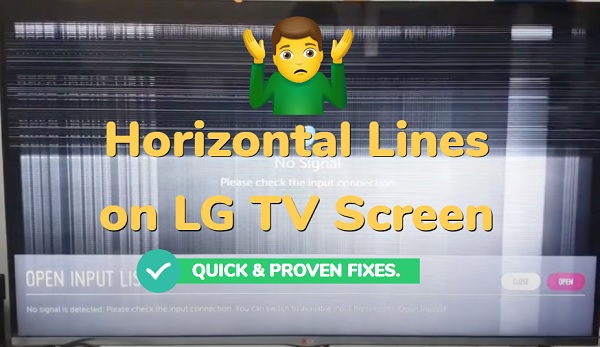 LG TV horizontal lines on screen
