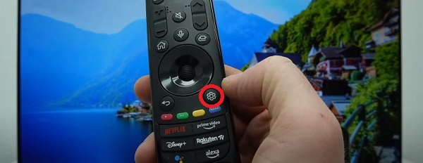 settings button on lg tv remote