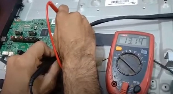 using multimeter to check samsung tv power board