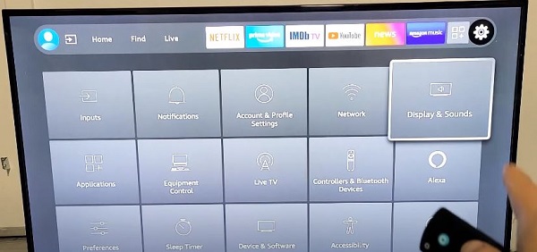 Display and Sounds Settings Insignia TV