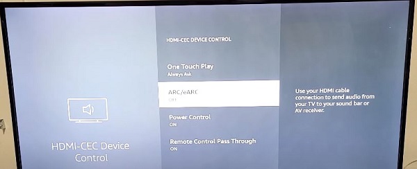 Turning off HDMI CEC on Insignia Fire TV