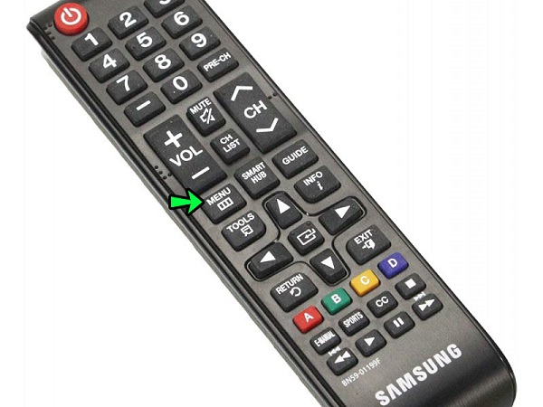 menu button on samsung tv remote