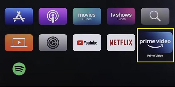 open Prime Video on Apple TV