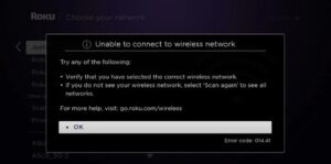 Roku won't connect to internet but other devices will