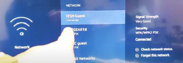 select a new network with different Wi-Fi band on Insignia TV