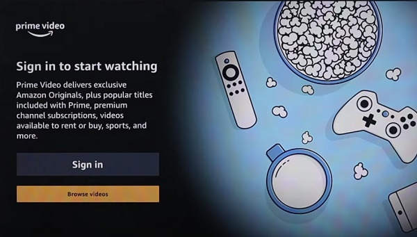sign in to Prime Video account