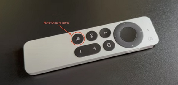 unmute Apple TV using the remote