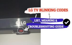 LG TV blinking codes