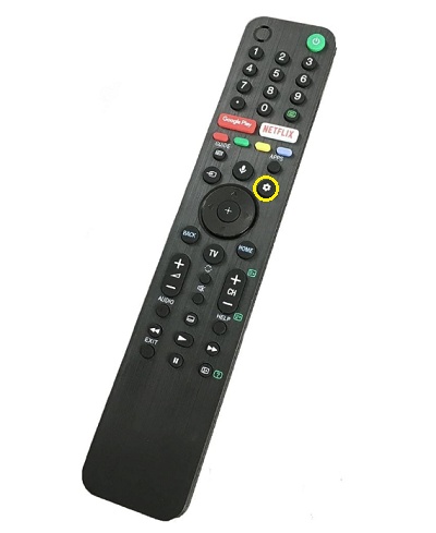 press settings button on Sony TV remote