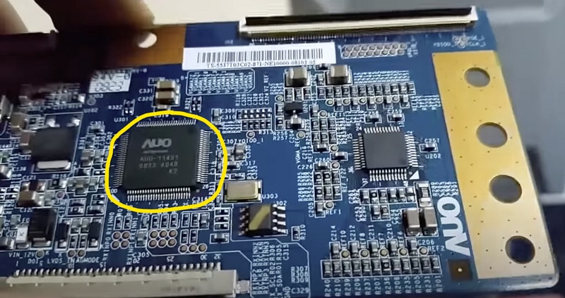 remove ic chip on t-con board