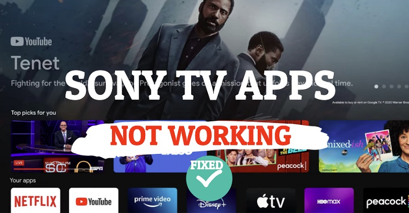 Sony TV apps not working