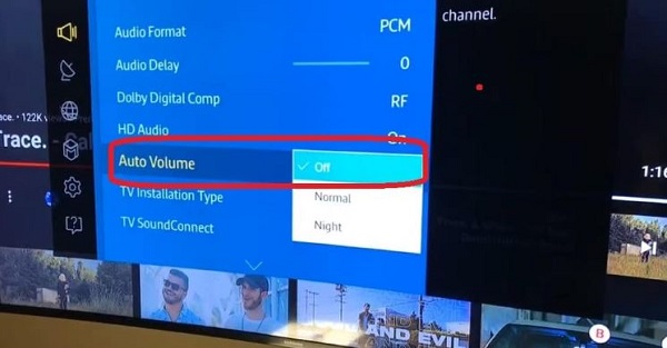 turn off auto volume option on insignia tv