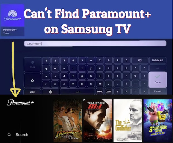 can't find paramount plus on your Samsung TV