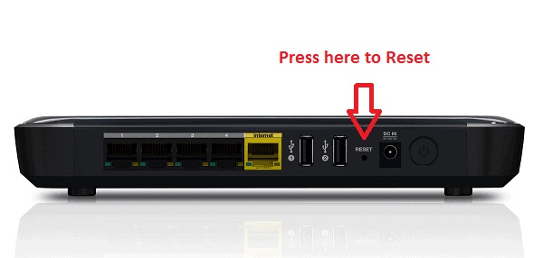 reset the network router