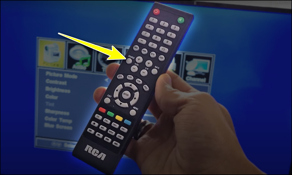 rca tv remote control input button